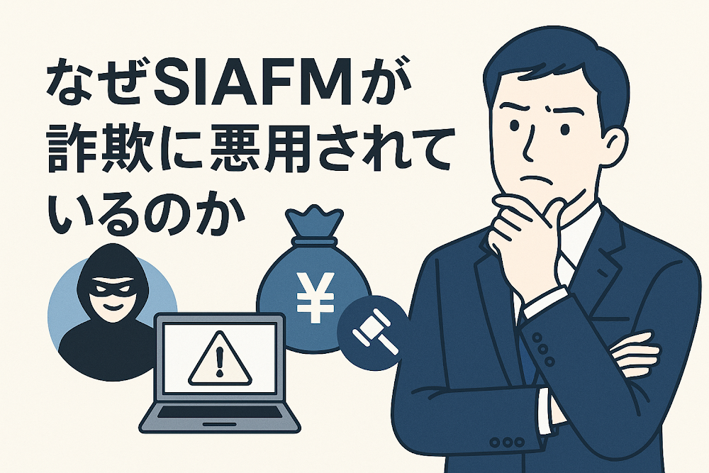 なぜSIAFMが詐欺に悪用されているのか