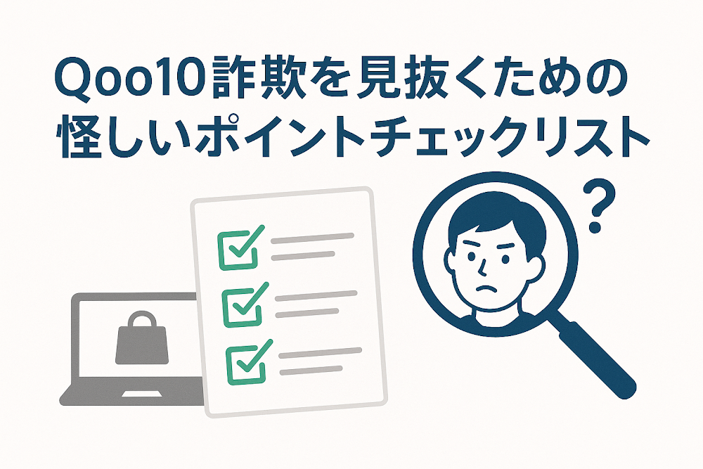 Qoo10詐欺を見抜くための怪しいポイントチェックリスト
