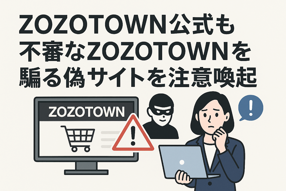 ZOZOTOWN公式も不審なZOZOTOWNを騙る偽サイトを注意喚起