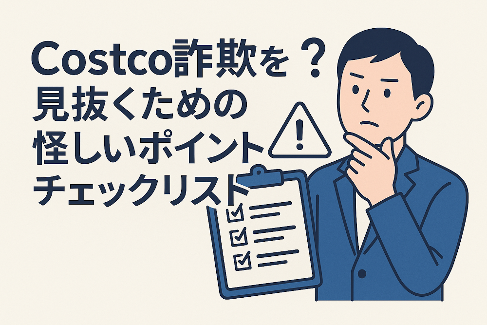 Costco詐欺を見抜くための怪しいポイントチェックリスト