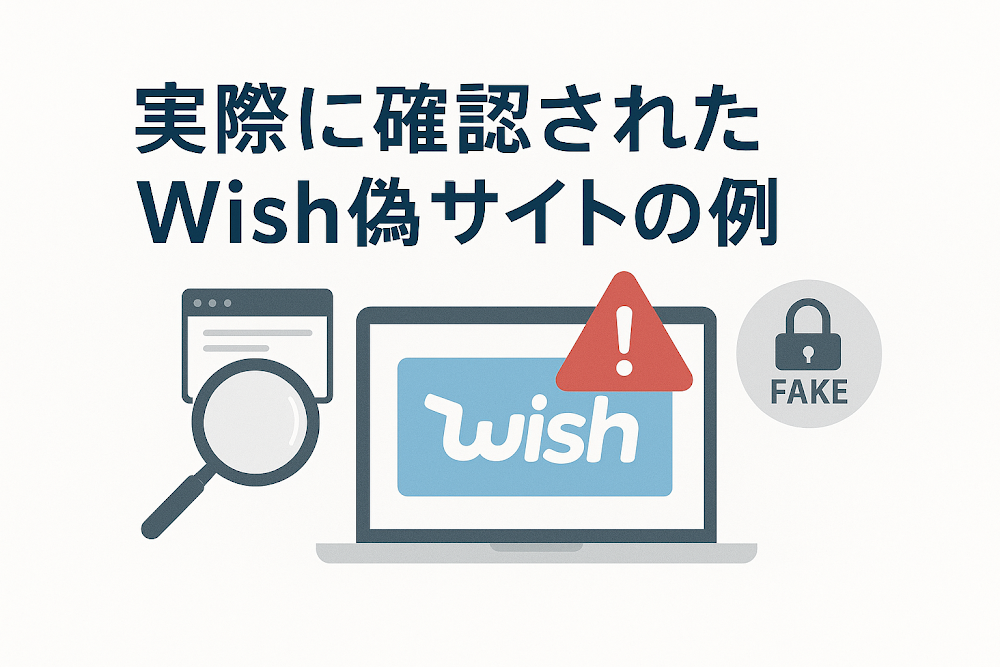 実際に確認されたWish偽サイトの例