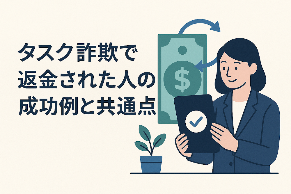タスク詐欺で返金された人の成功例と共通点