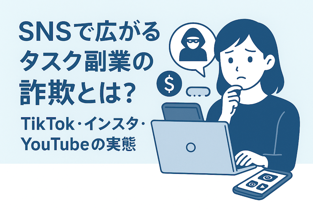 SNSで広がるタスク副業の詐欺とは？TikTok・インスタ・YouTubeの実態