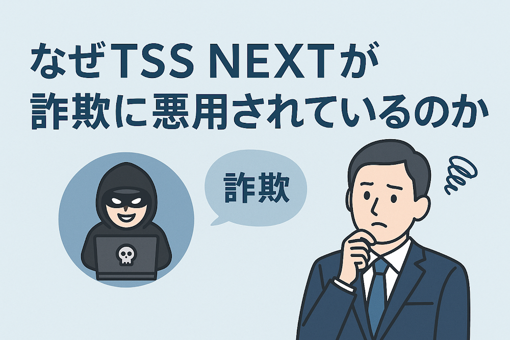 なぜTSS NEXTが詐欺に悪用されているのか