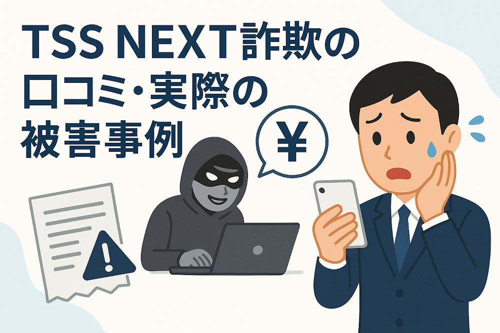 TSS NEXT詐欺の口コミ・実際の被害事例