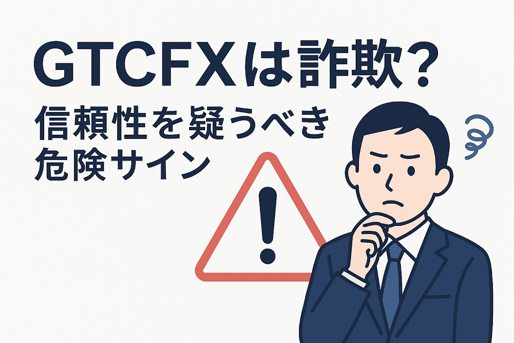 GTCFXは詐欺？信頼性を疑うべき危険サイン