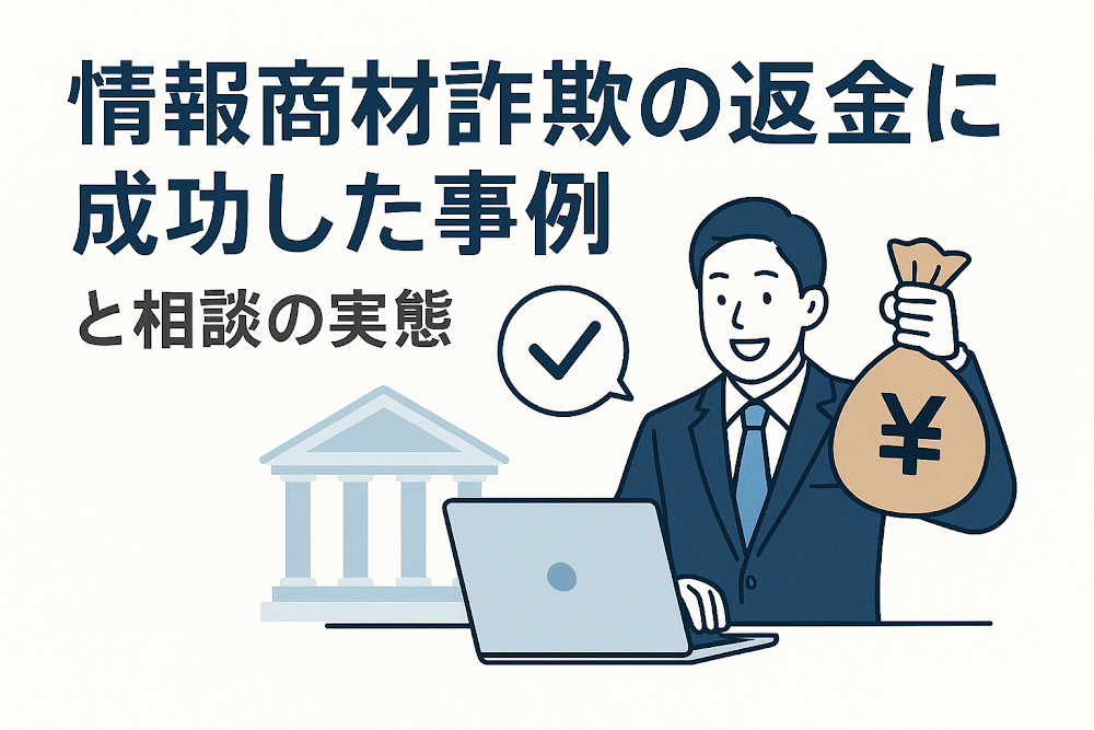 情報商材詐欺の返金に成功した事例と相談の実態