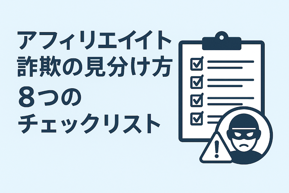 アフィリエイト詐欺の見分け方8つのチェックリスト