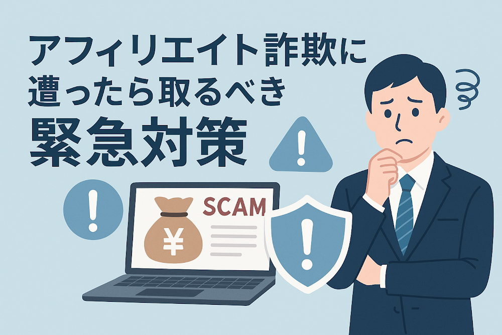 アフィリエイト詐欺に遭ったら取るべき緊急対策