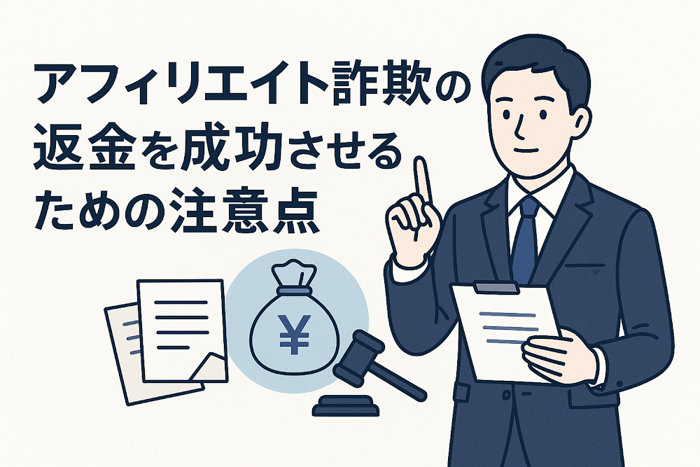 アフィリエイト詐欺の返金を成功させるための注意点