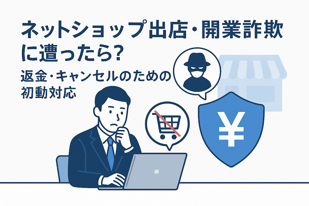 ネットショップ出店・開業詐欺に遭ったら？返金・キャンセルのための初動対応