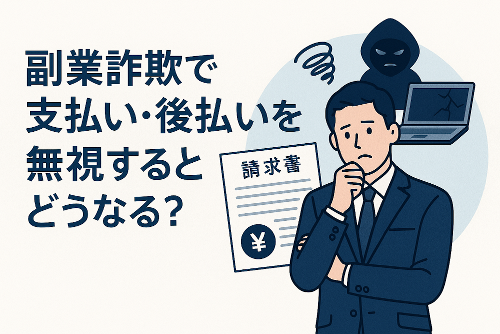副業詐欺で支払い・後払いを無視するとどうなる？