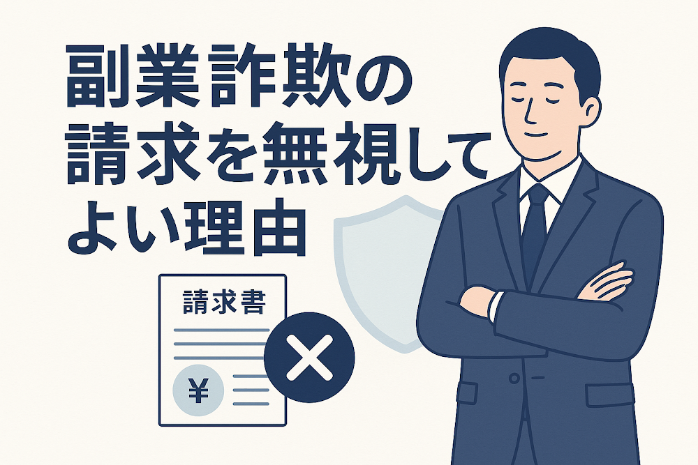 副業詐欺の請求を無視してよい理由