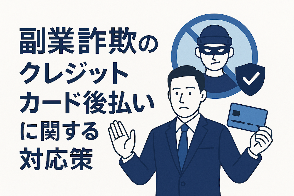 副業詐欺のクレジットカード後払いに関する対応策