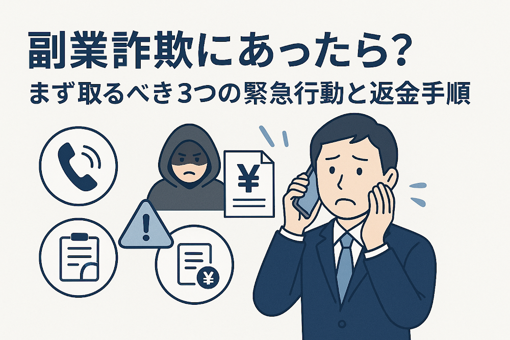 副業詐欺にあったら?まず取るべき3つの緊急行動と返金手順