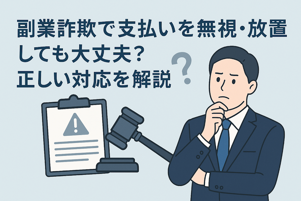 副業詐欺で支払いを無視・放置しても大丈夫?正しい対応を解説
