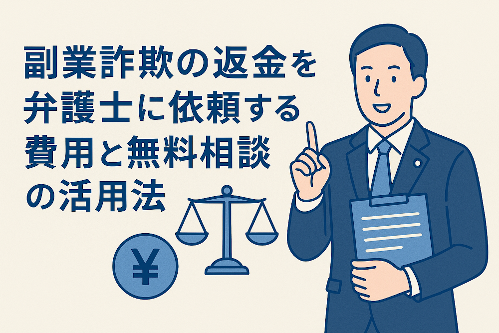 副業詐欺の返金を弁護士に依頼する費用と無料相談の活用法