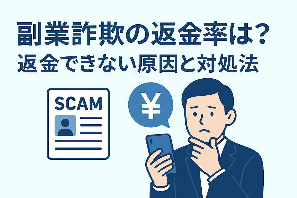 副業詐欺の返金率は?返金できない原因と対処法