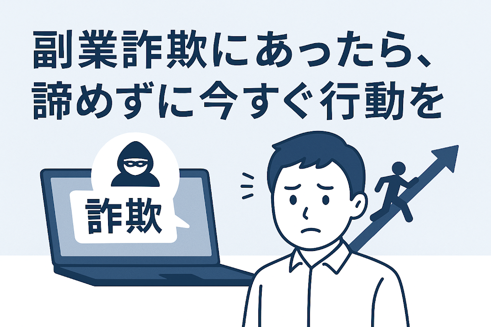副業詐欺にあったら、諦めずに今すぐ行動を