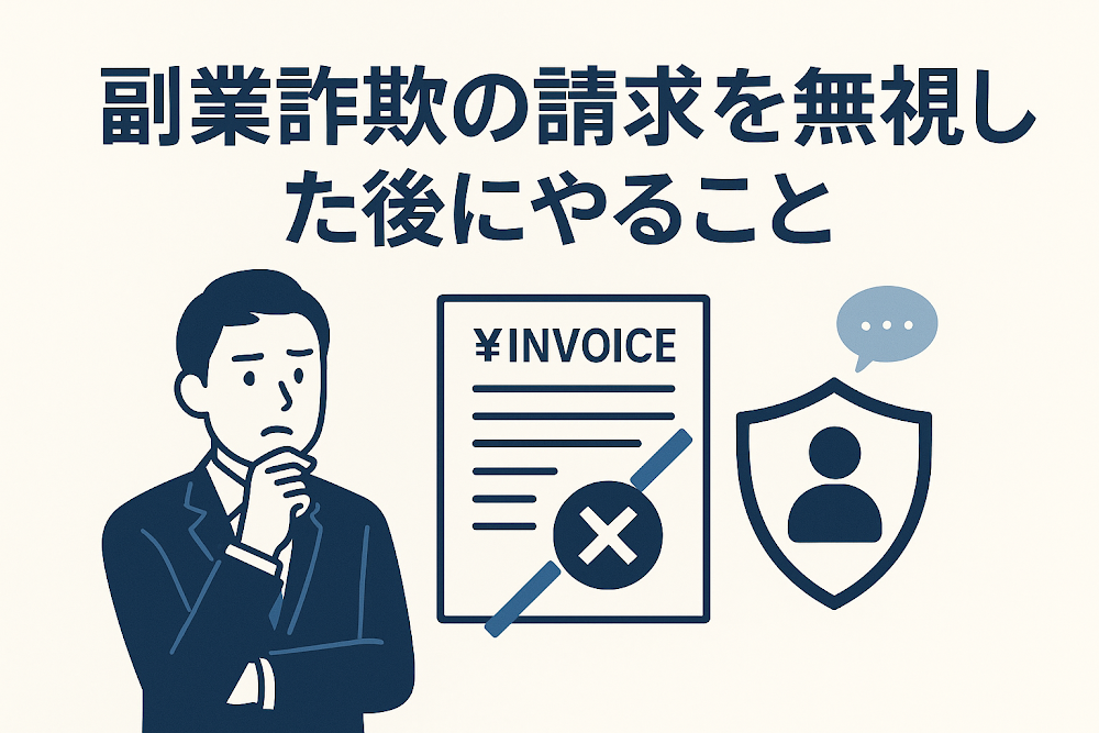 副業詐欺の請求を無視した後にやること