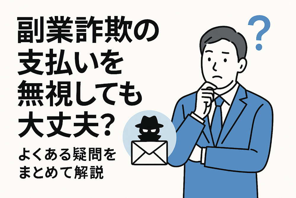 副業詐欺の支払いを無視しても大丈夫？よくある疑問をまとめて解説