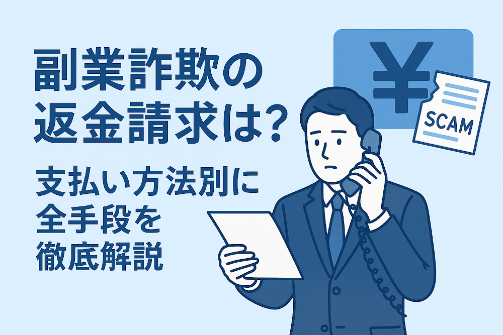 副業詐欺の返金請求は?支払い方法別に全手段を徹底解説