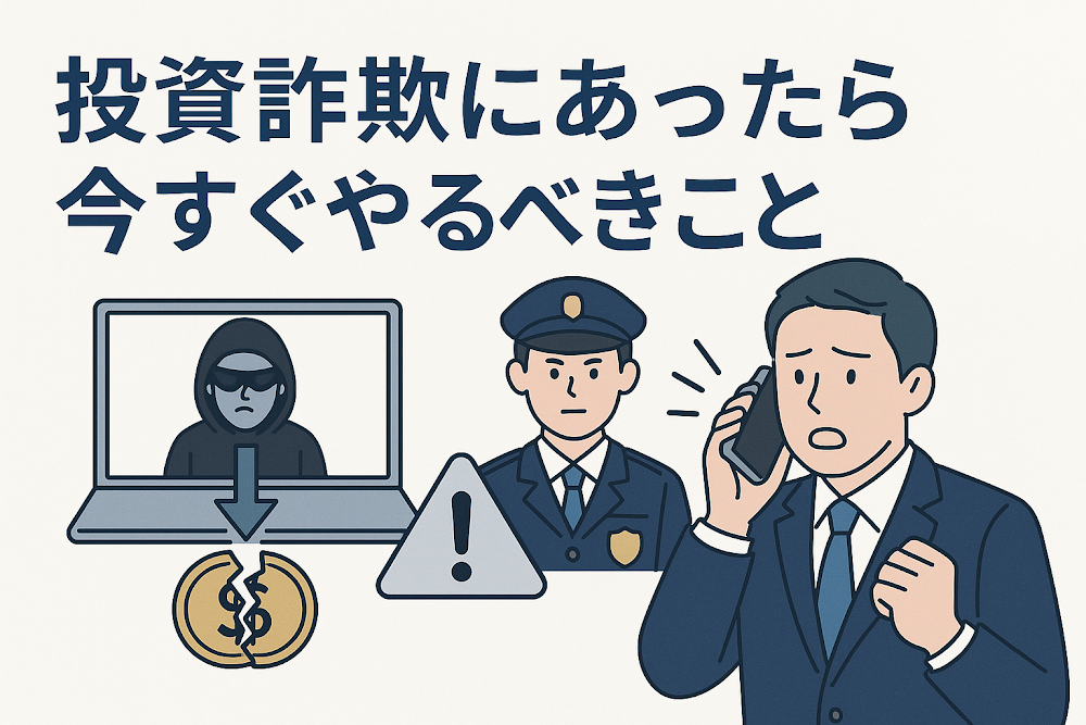 投資詐欺にあったら今すぐやるべきこと