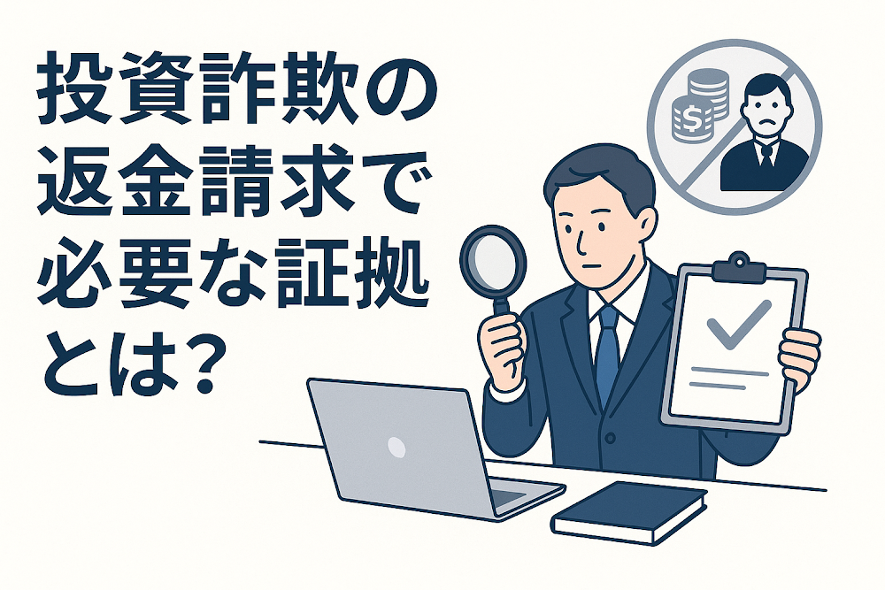 投資詐欺の返金請求で必要な証拠とは？