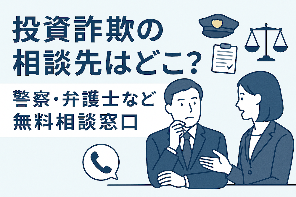 投資詐欺の相談先はどこ？警察・弁護士など無料相談窓口