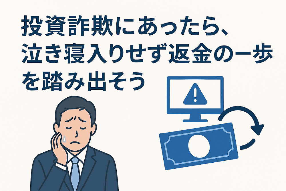投資詐欺にあったら、泣き寝入りせず返金の一歩を踏み出そう