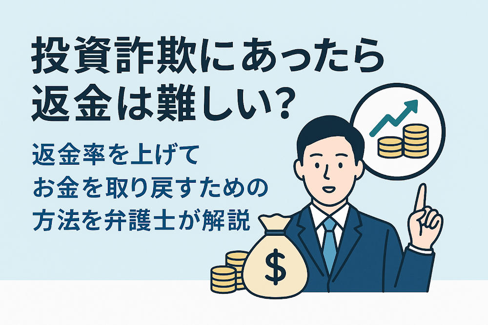 投資詐欺にあったら返金は難しい？返金率を上げてお金を取り戻すための