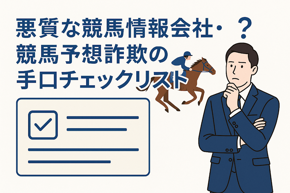 悪質な競馬情報会社・競馬予想詐欺の手口チェックリスト
