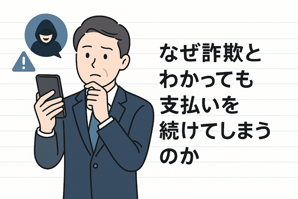 なぜ詐欺とわかっても支払いを続けてしまうのか