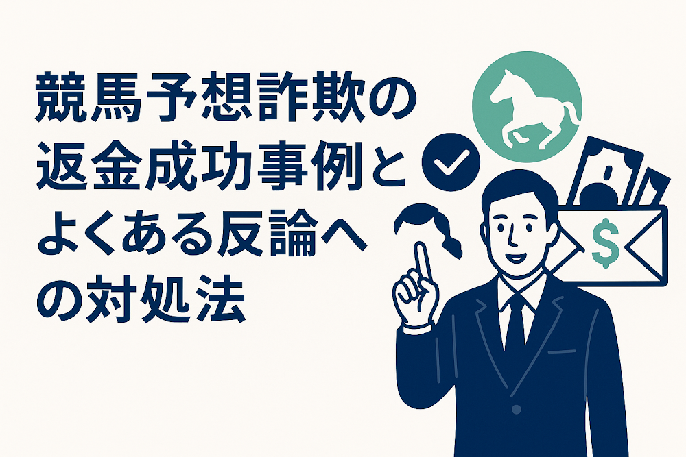 競馬予想詐欺の返金成功事例とよくある反論への対処法