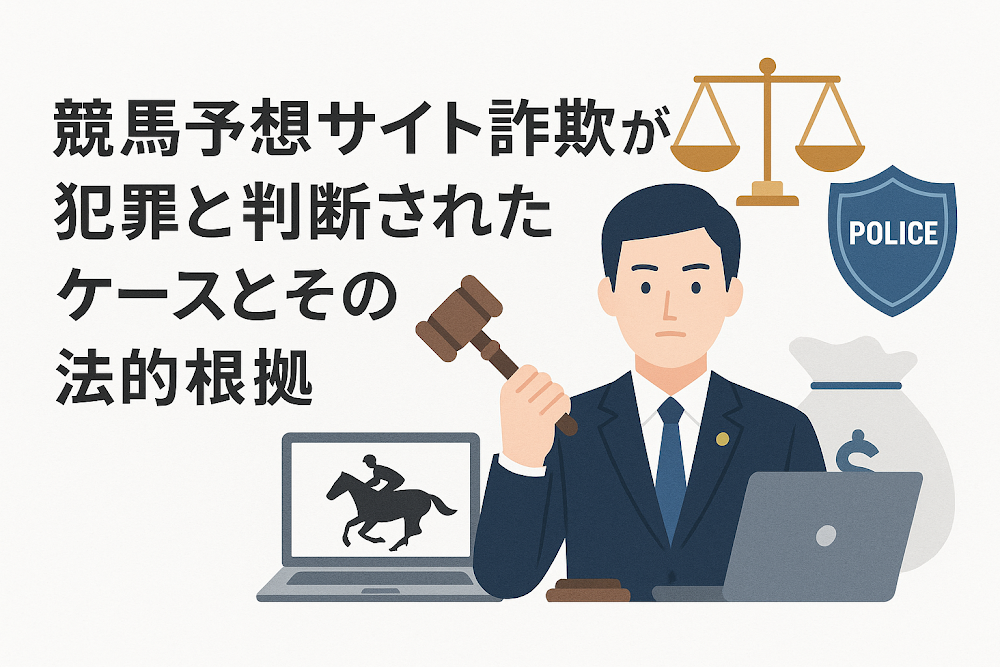 競馬予想サイト詐欺が犯罪と判断されたケースとその法的根拠