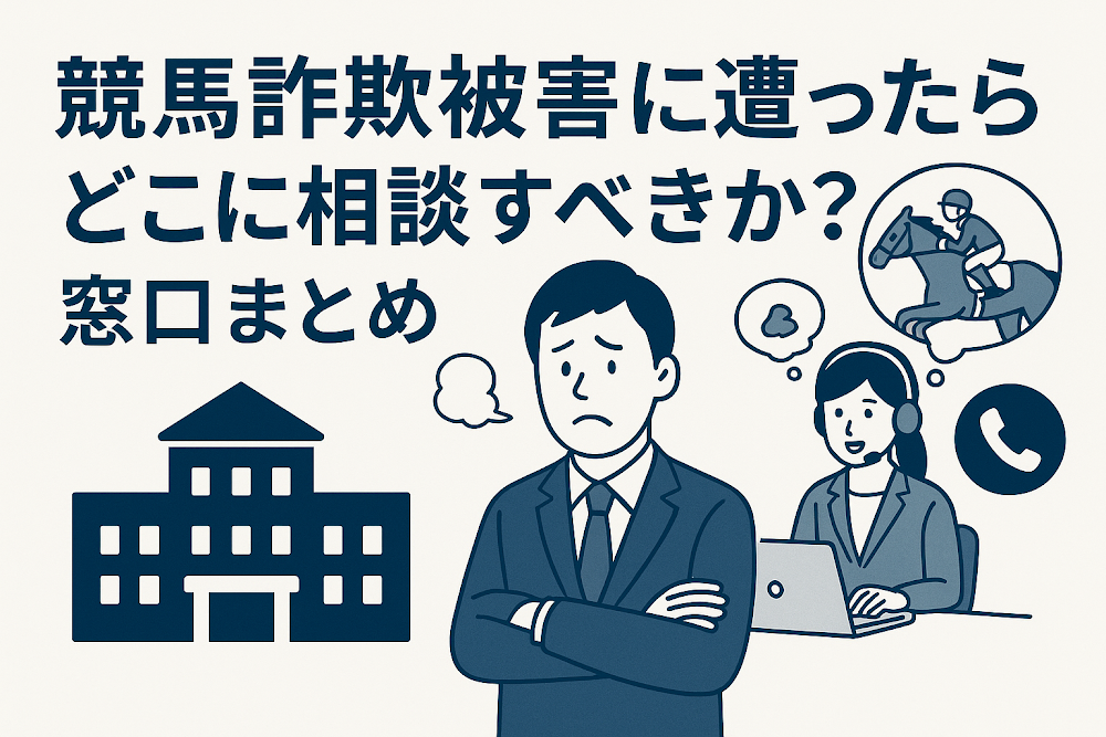 競馬詐欺被害に遭ったらどこに相談すべきか？窓口まとめ