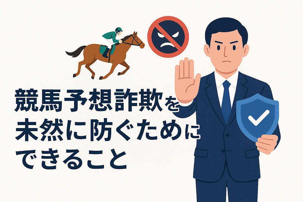 競馬予想詐欺を未然に防ぐためにできること