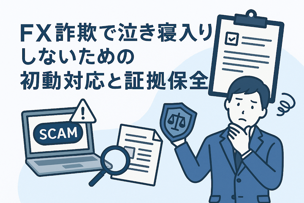 FX詐欺で泣き寝入りしないための初動対応と証拠保全