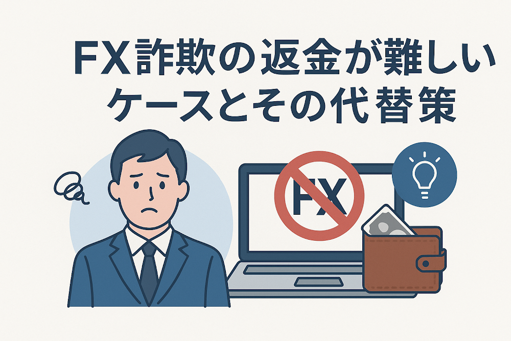 FX詐欺の返金が難しいケースとその代替策