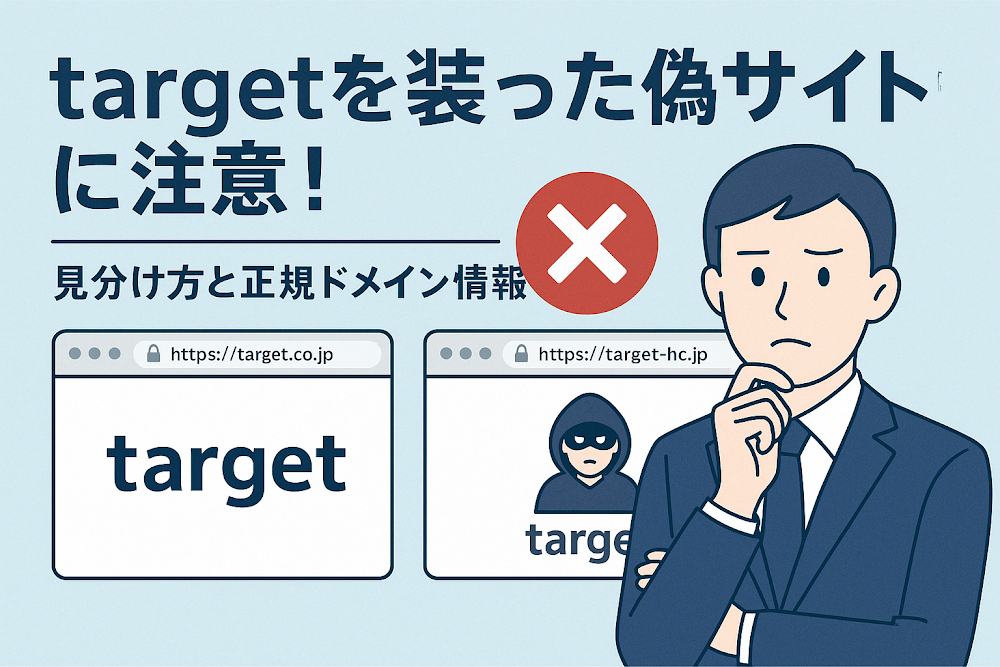 target(ターゲット)を装った偽サイトに注意！見分け方と正規ドメイン情報