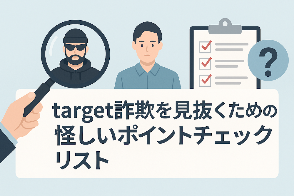 target(ターゲット)詐欺を見抜くための怪しいポイントチェックリスト