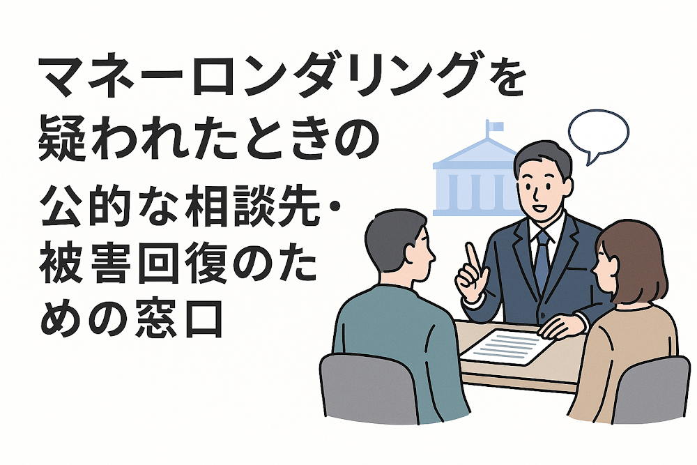 マネーロンダリングを疑われたときの公的な相談先・被害回復のための窓口