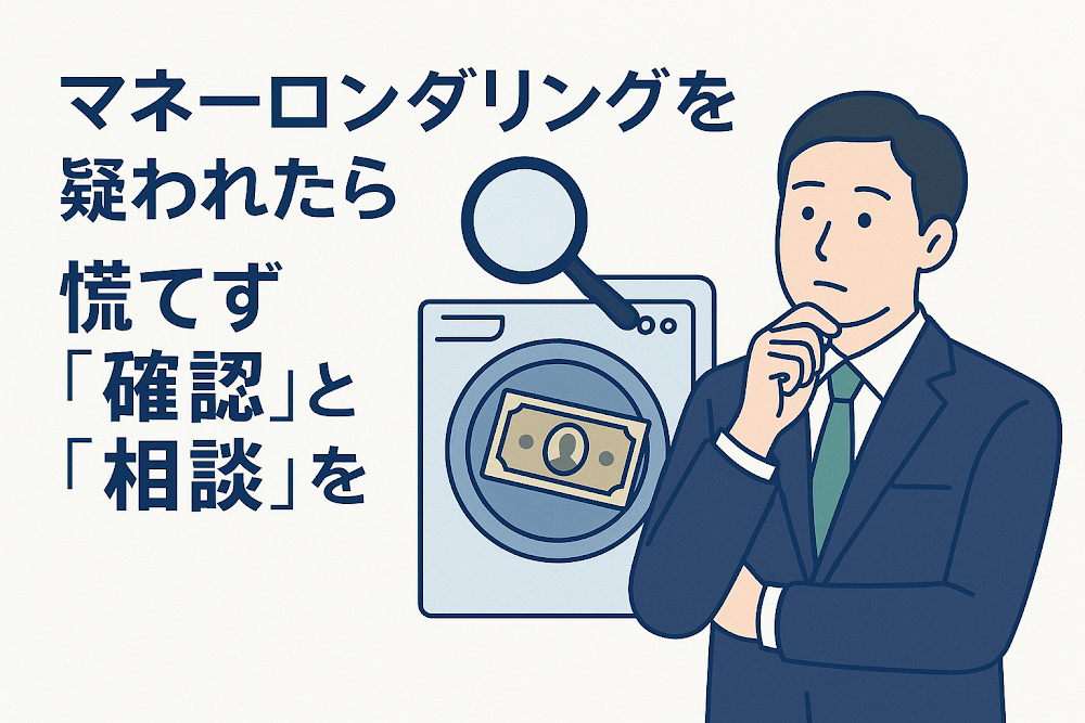 マネーロンダリングを疑われたら慌てず「確認」と「相談」を