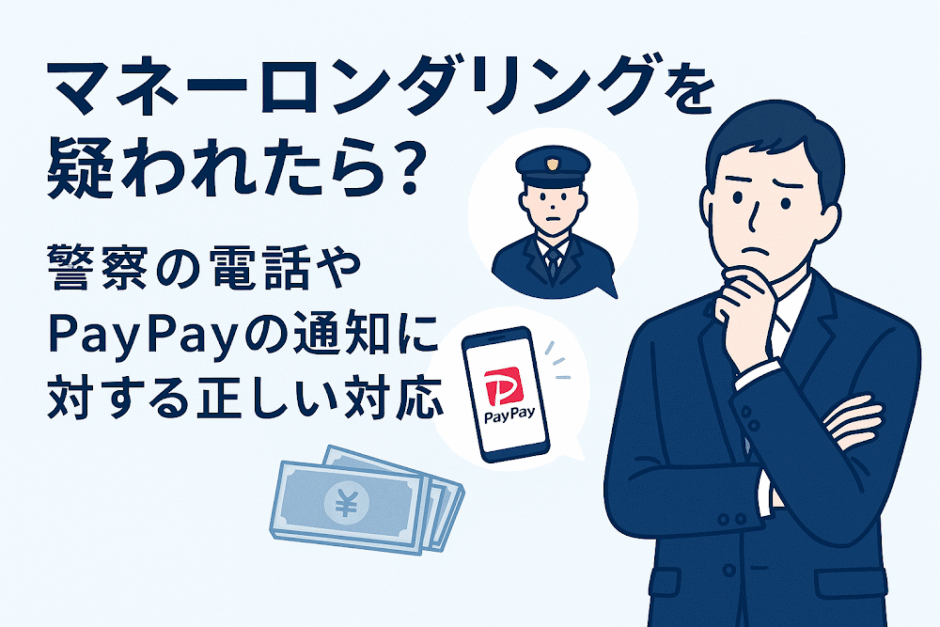 マネーロンダリングを疑われたら？警察の電話やPayPayの通知に対する正しい