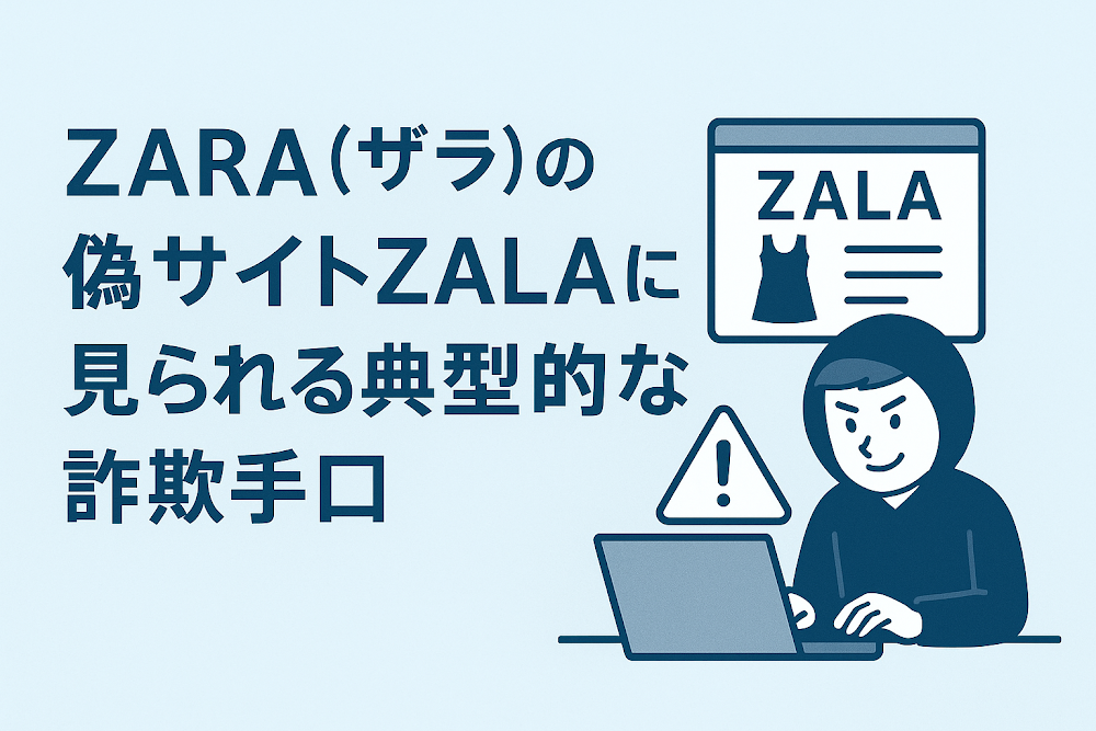 ZARA(ザラ)の偽サイトZALAに見られる典型的な詐欺手口