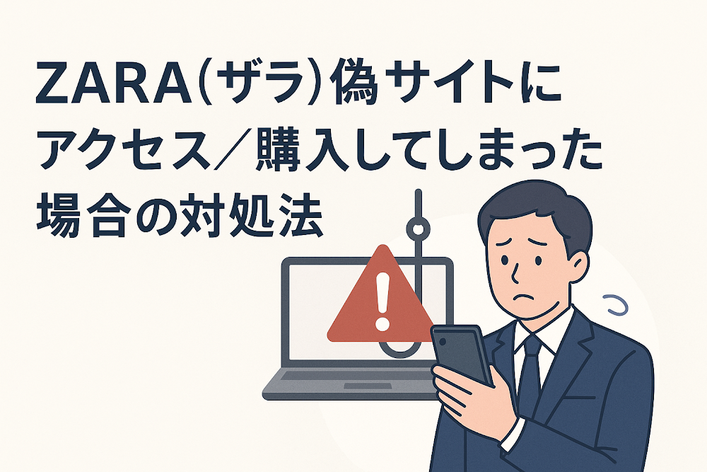 ZARA(ザラ)偽サイトにアクセス／購入してしまった場合の対処法