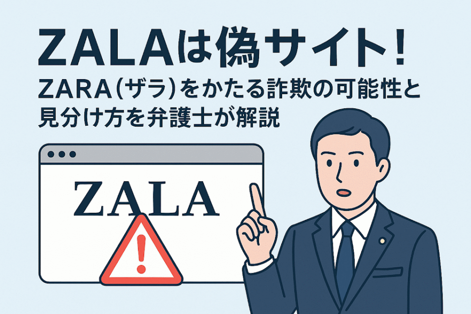 ZALAは偽サイト！ZARA（ザラ）を騙る詐欺の可能性と見分け方を弁護士が解説