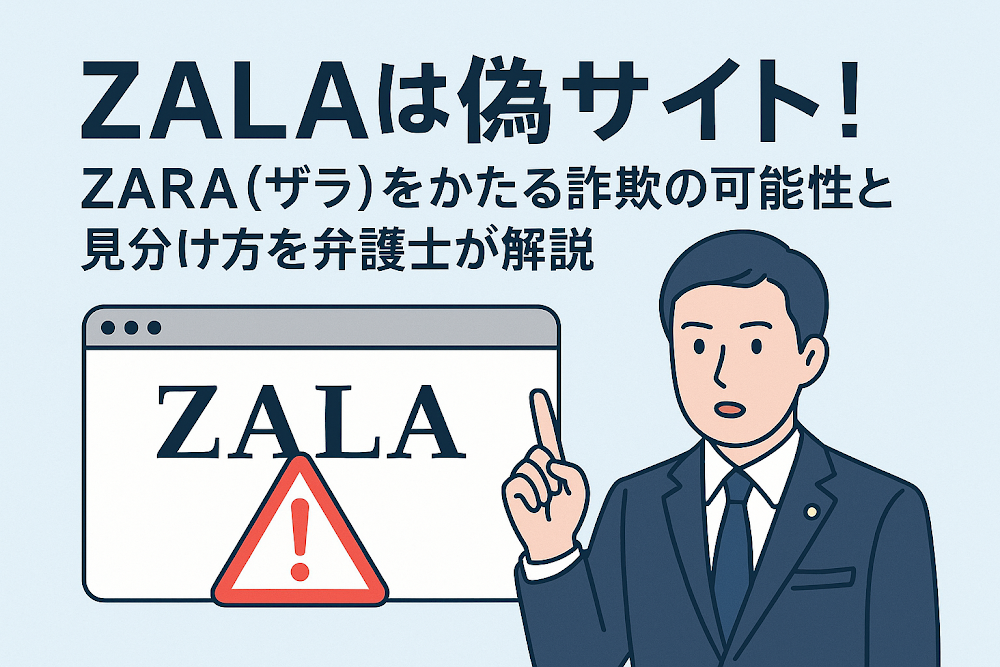 ZALAは偽サイト！ZARA（ザラ）を騙る詐欺の可能性と見分け方を弁護士が