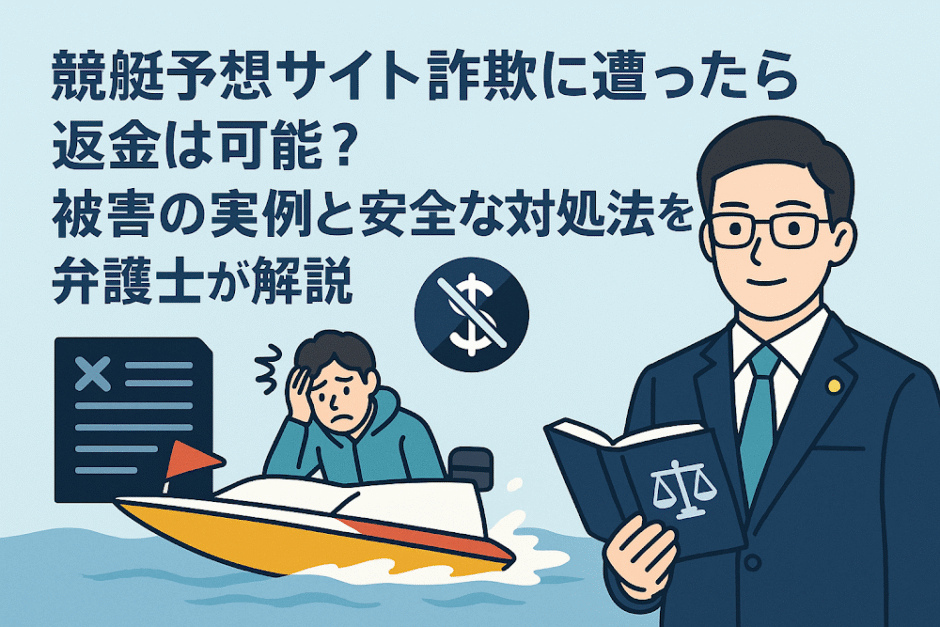 競艇予想サイト詐欺に遭ったら返金は可能？被害の実例と安全な対処法を弁護士が解説