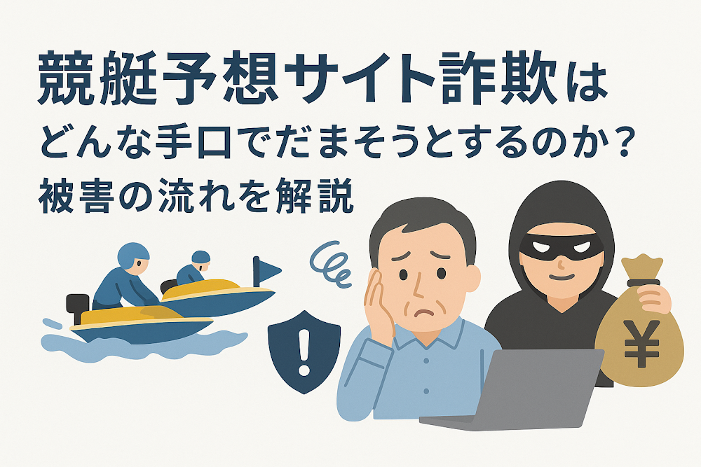 競艇予想サイト詐欺はどんな手口でだまそうとするのか?被害の流れを解説